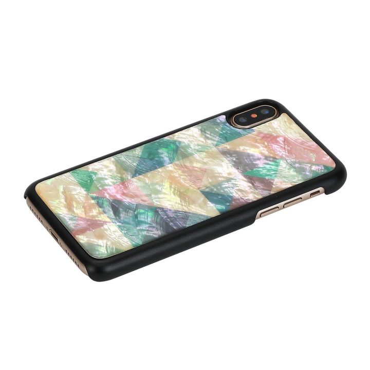 Telefono dėklas iPhone XS/S, mozaikinis, juodas