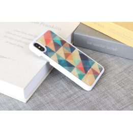 Telefono dėklas iPhone XS/S, mozaikinis baltas