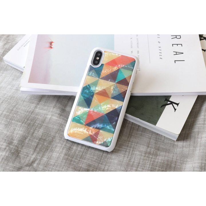 Telefono dėklas iPhone XS/S, mozaikinis baltas