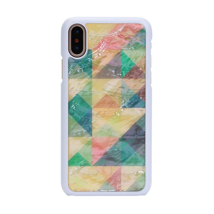 Telefono dėklas iPhone XS/S, mozaikinis baltas