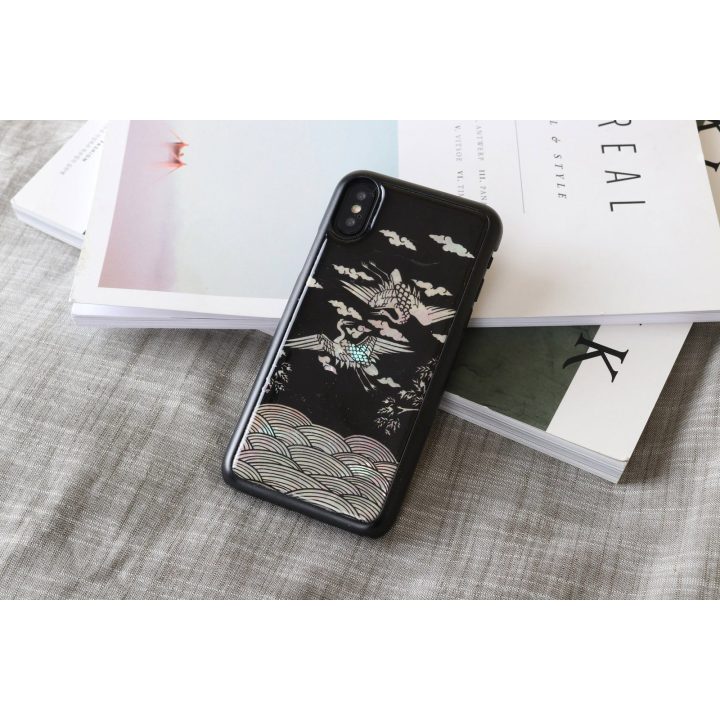 Juodas iPhone XS/S telefono dėklas iKins Crane