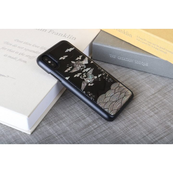 Juodas iPhone XS/S telefono dėklas iKins Crane