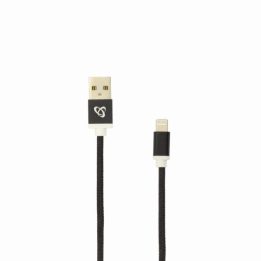 Juodas USB-A į Lightning laidas, 1,5 m