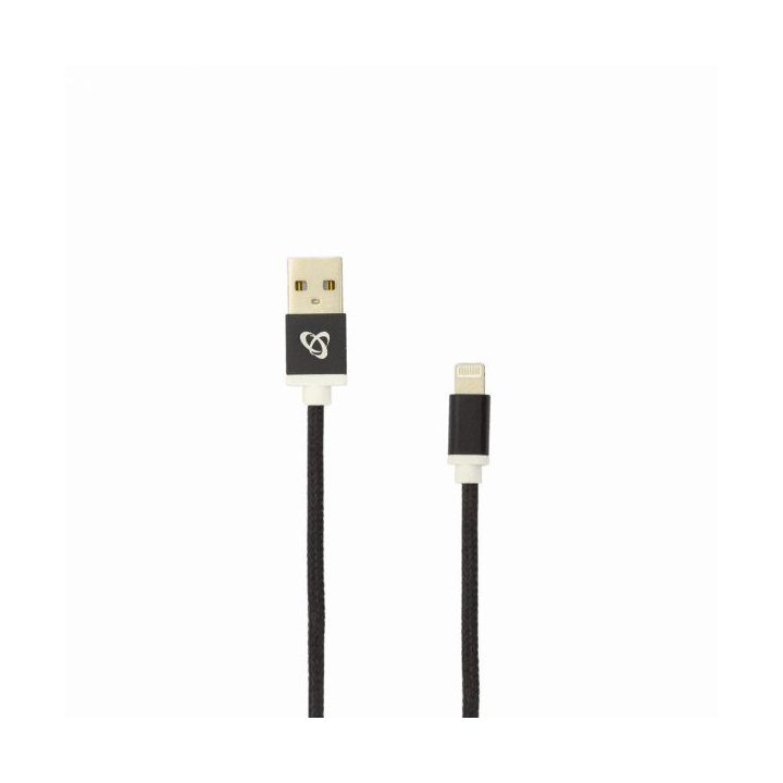 Juodas USB-A į Lightning laidas, 1,5 m