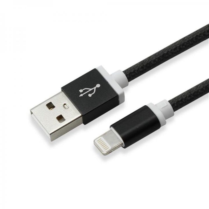 Juodas USB-A į Lightning laidas, 1,5 m