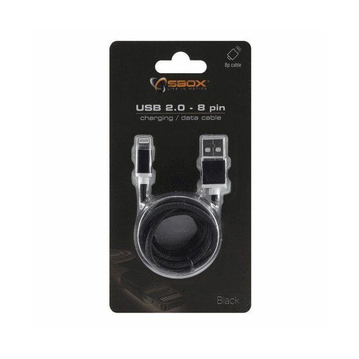 Juodas USB-A į Lightning laidas, 1,5 m