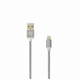 Pilkas USB A į Lightning laidas, 1,5 m