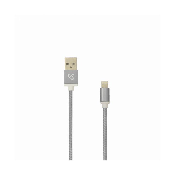 Pilkas USB A į Lightning laidas, 1,5 m