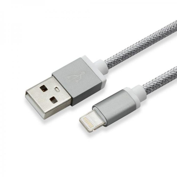 Pilkas USB A į Lightning laidas, 1,5 m