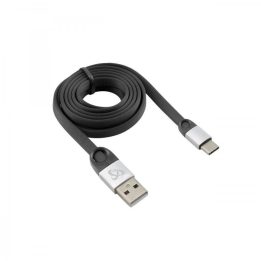 USB A į USB-C laidas Sbox, 1,5 m, juoda/sidabrinė