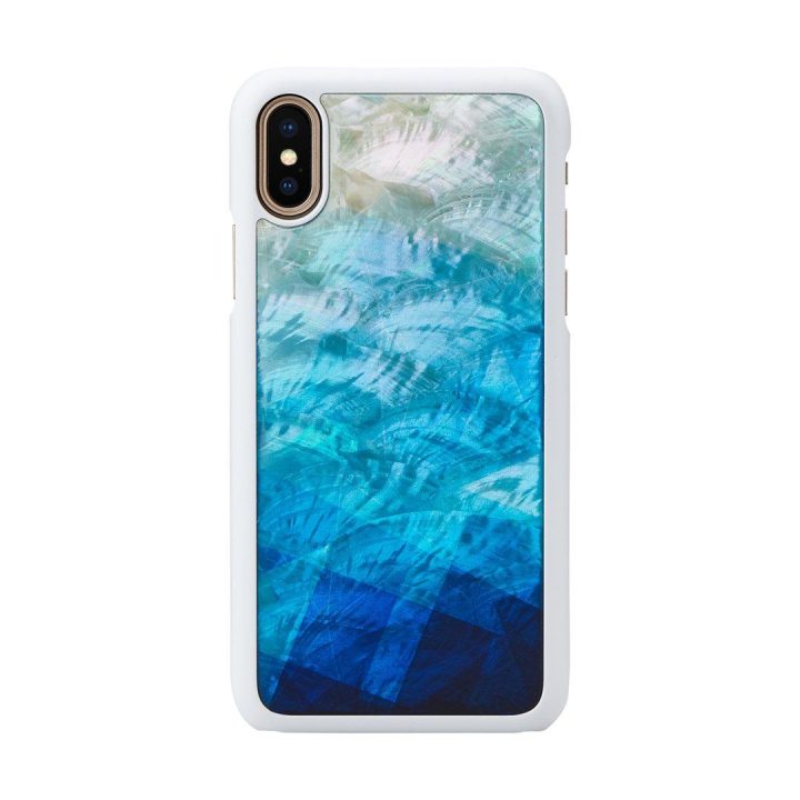 Telefono dėklas iPhone XS/S, mėlynai baltas