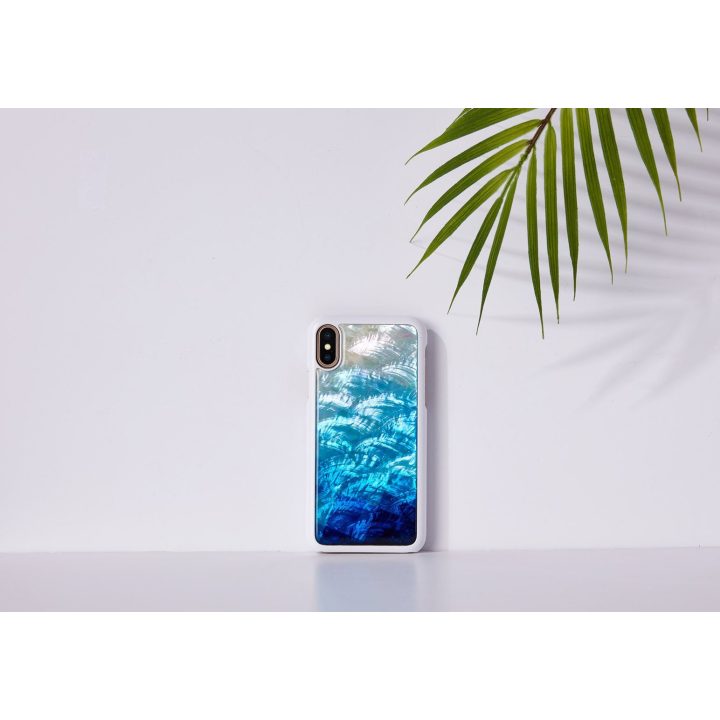 Telefono dėklas iPhone XS/S, mėlynai baltas