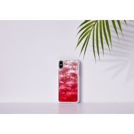 Telefono dėklas iPhone XS/S, rožinis ir baltas