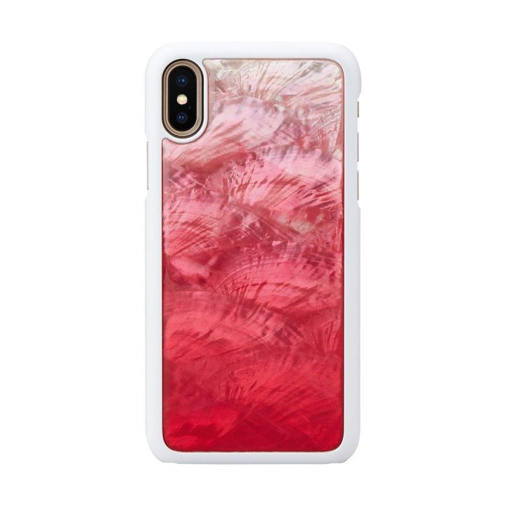 Telefono dėklas iPhone XS/S, rožinis ir baltas
