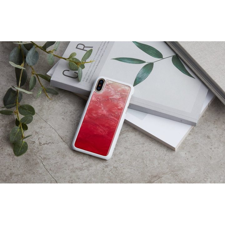 Telefono dėklas iPhone XS/S, rožinis ir baltas