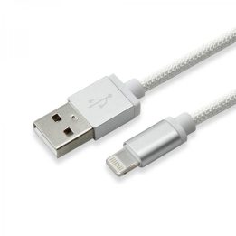Sidabrinis USB į Lightning laidas, 1,5 m