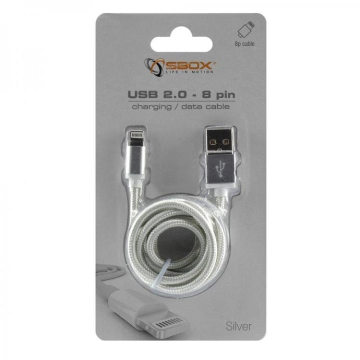 Sidabrinis USB į Lightning laidas, 1,5 m