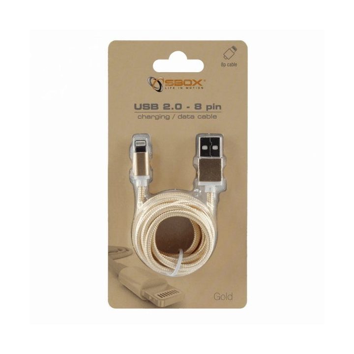Auksinis USB-A į Lightning įkrovimo laidas, 1,5 m