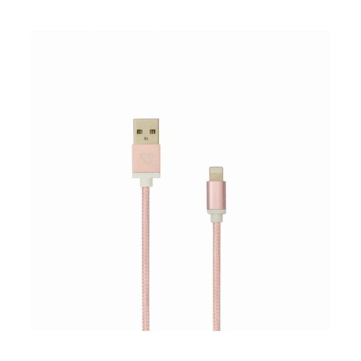 Sbox USB A į Lightning laidas, 1,5 m, rausvai auksinis