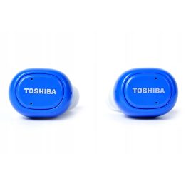 Mėlynos Bluetooth ausinės su įkrovimo stotele Toshiba RZE-BT900E