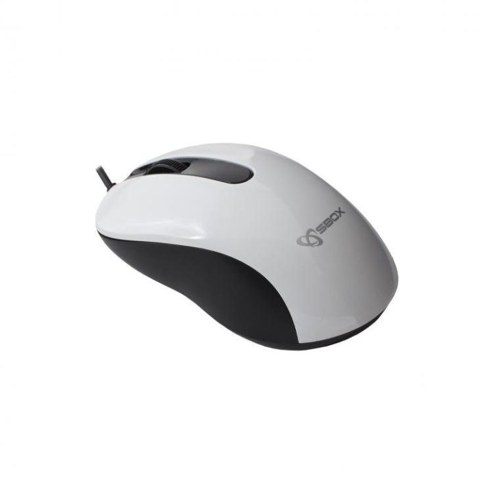 Balta laidinė optinė pelė Sbox M-901, 1000 DPI