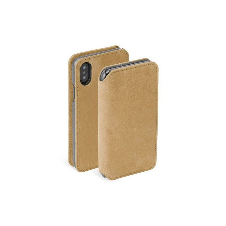 Krusell Broby 4 Card SlimWallet dėklas Apple iPhone XS Max, rudas