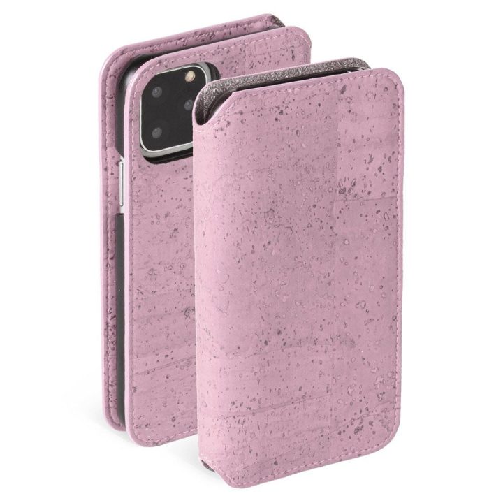 Rožinis telefono dėklas-pinigine Krusell Birka iPhone 11 Pro