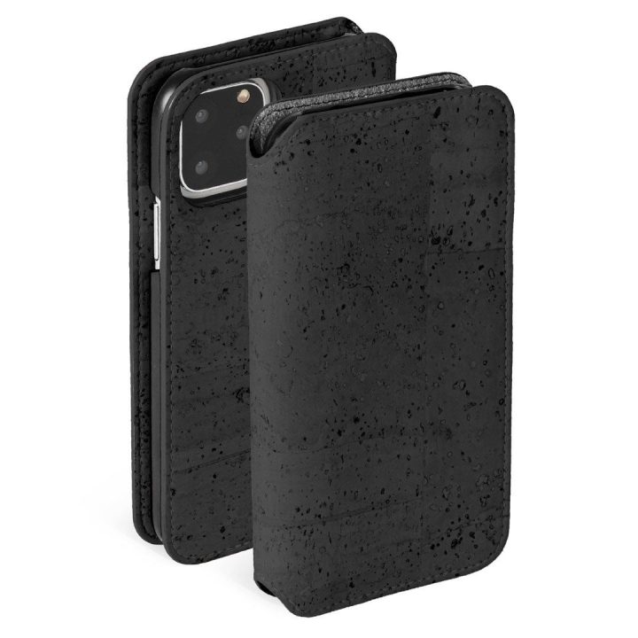 Juodas telefono dėklas Krusell Birka PhoneWallet iPhone 11 Pro Max