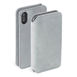Pilkas telefono dėklas Krusell Broby 4 Card SlimWallet iPhone X/XS