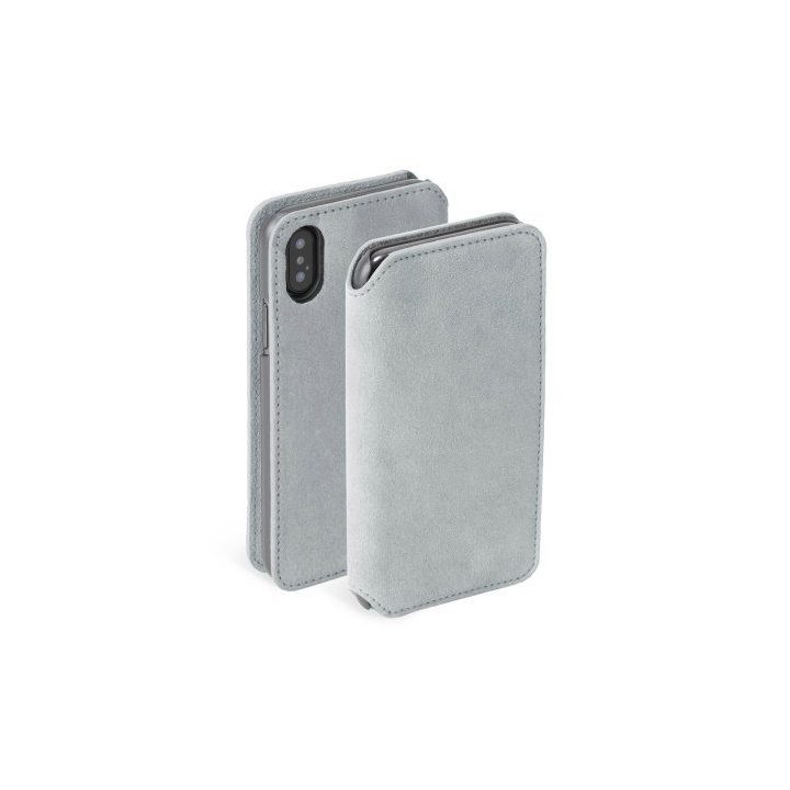 Pilkas telefono dėklas Krusell Broby 4 Card SlimWallet iPhone X/XS