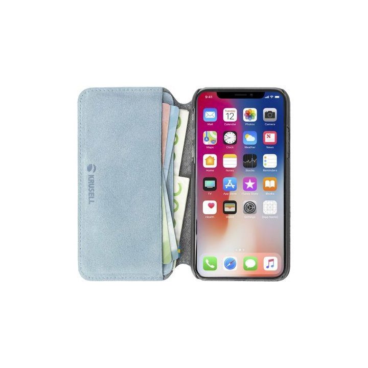 Mėlynas telefono dėklas Krusell Broby 4 Card SlimWallet iPhone X/XS