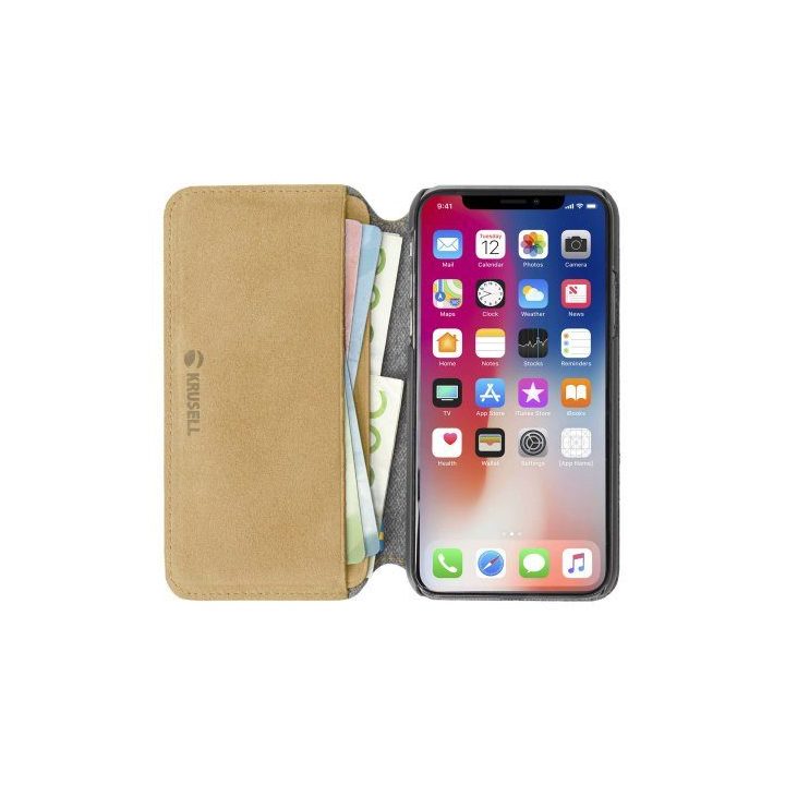 Rudas telefono dėklas Krusell Broby 4 Card SlimWallet iPhone X/XS
