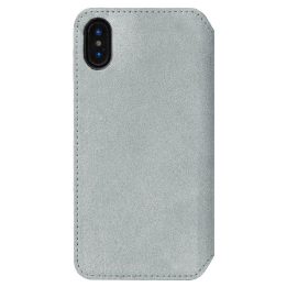 Pilkas „Folio“ telefono dėklas Krusell Broby iPhone Xs Max, 4 kortelėms