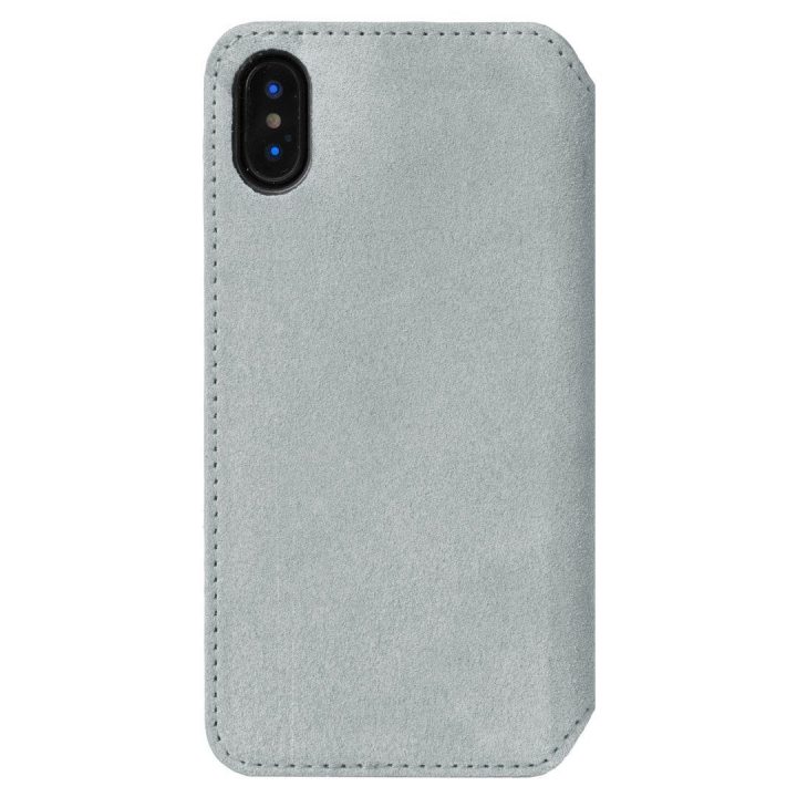 Pilkas „Folio“ telefono dėklas Krusell Broby iPhone Xs Max, 4 kortelėms