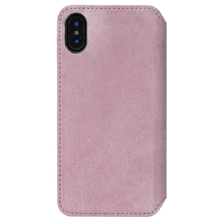 Krusell Broby telefono dėklas iPhone Xs Max, rožinis, 4 kortelių vietos