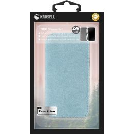 Krusell Broby Folio telefono dėklas iPhone Xs Max, mėlynas