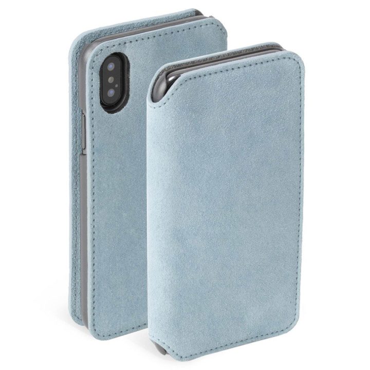 Krusell Broby Folio telefono dėklas iPhone Xs Max, mėlynas