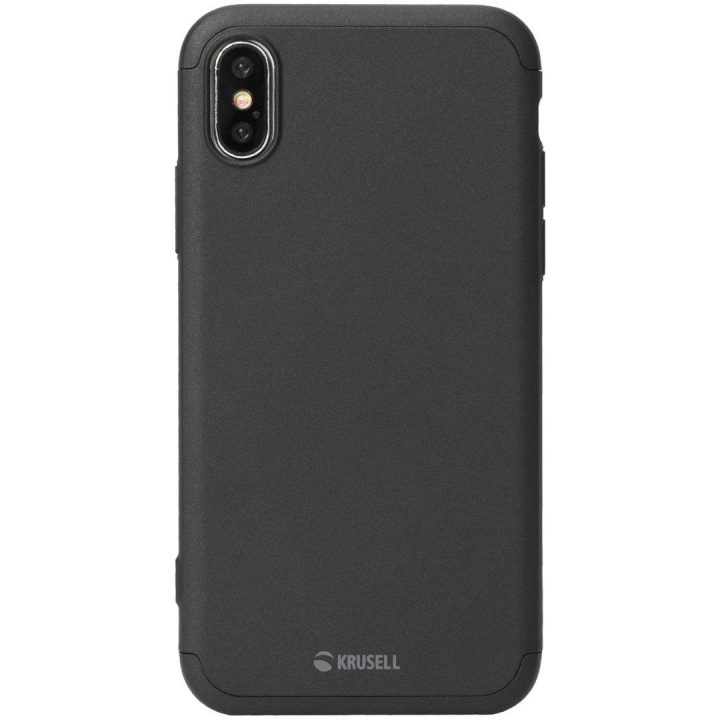 Juodas telefono dėklas Krusell Arvika 3.0, skirtas iPhone Xs Max
