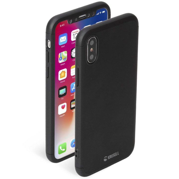 Juodas telefono dėklas Krusell Arvika 3.0, skirtas iPhone Xs Max