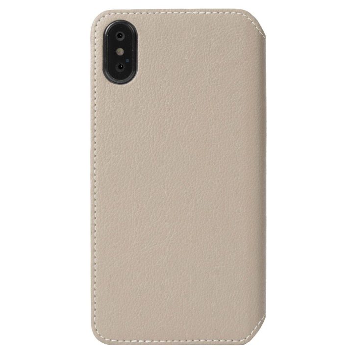 Rusvai gelsvas „Folio“ telefono dėklas Apple iPhone Xs Max, 4 kortelės