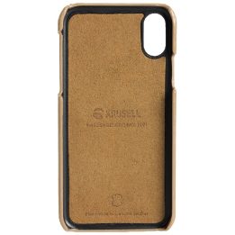 Telefono dėklas Krusell Sunne 2 Card Cover, skirtas iPhone XS Max, rusvai gelsvas