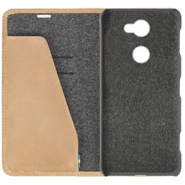 Rusvai gelsvas piniginės tipo telefono dėklas Sony Xperia L2