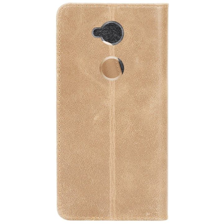 Rusvai gelsvas piniginės tipo telefono dėklas Sony Xperia L2