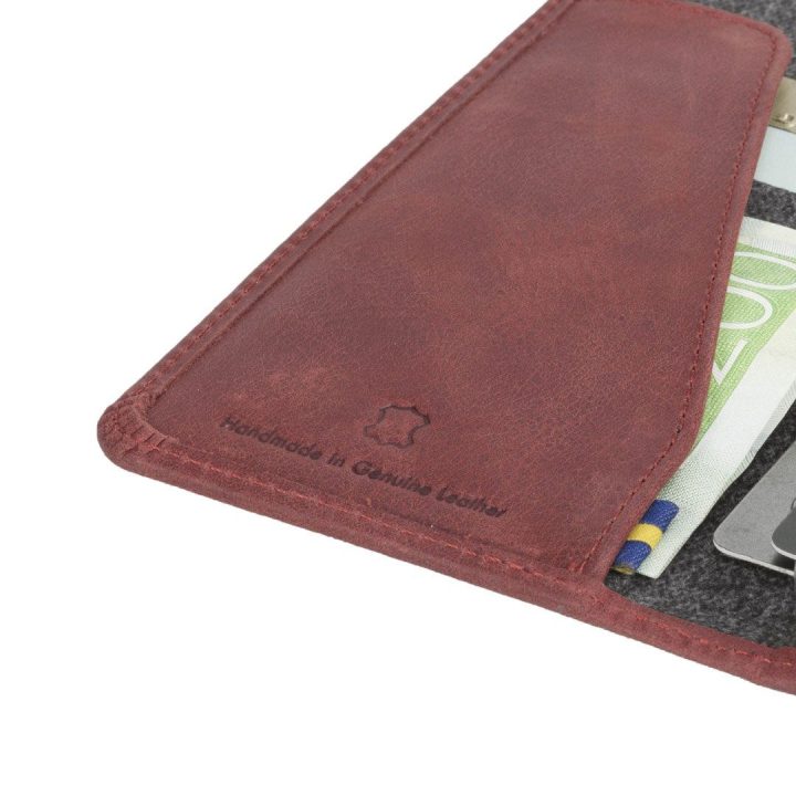 Telefono dėklas Krusell Sunne 4 Card Folio iPhone Xs Max, raudonas
