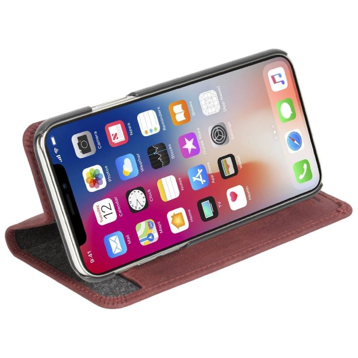Telefono dėklas Krusell Sunne 4 Card Folio iPhone Xs Max, raudonas