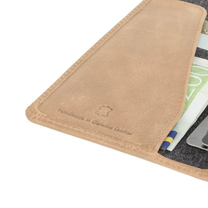 Krusell Sunne folio dėklas iPhone Xs Max, rusvai gelsvas
