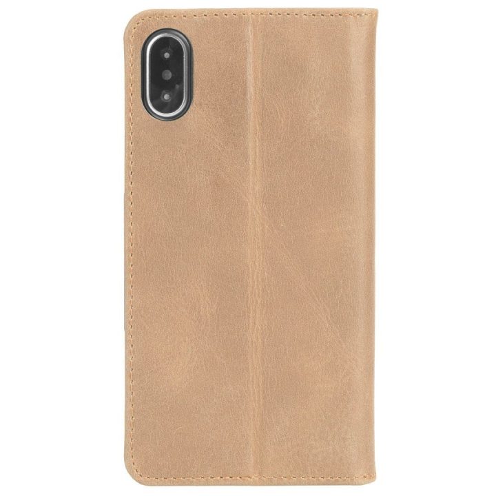 Krusell Sunne folio dėklas iPhone Xs Max, rusvai gelsvas