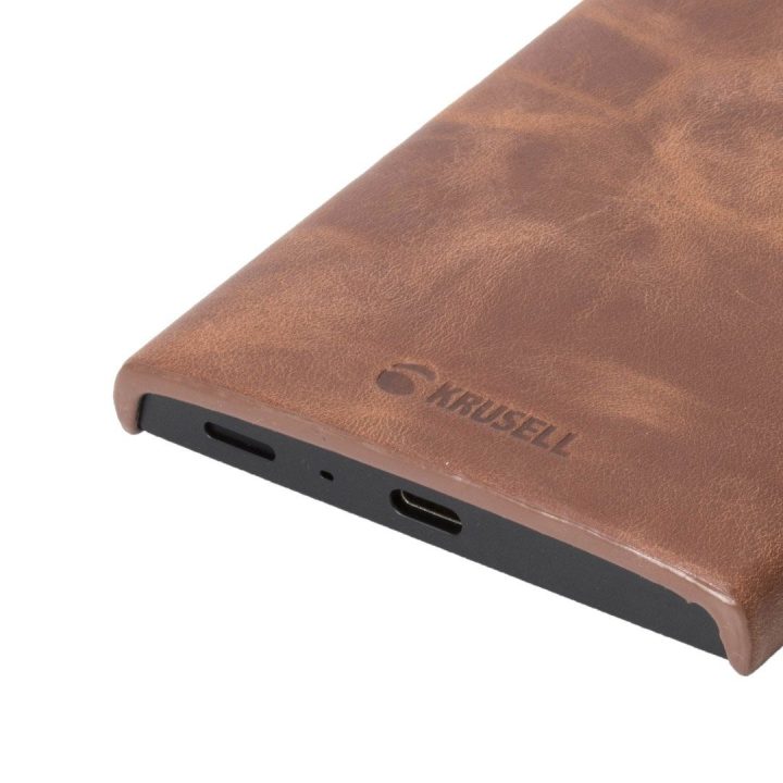 Rudas odinis dėklas Sony Xperia L2