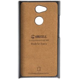 Pilkas odinis telefono dėklas Sony Xperia L2