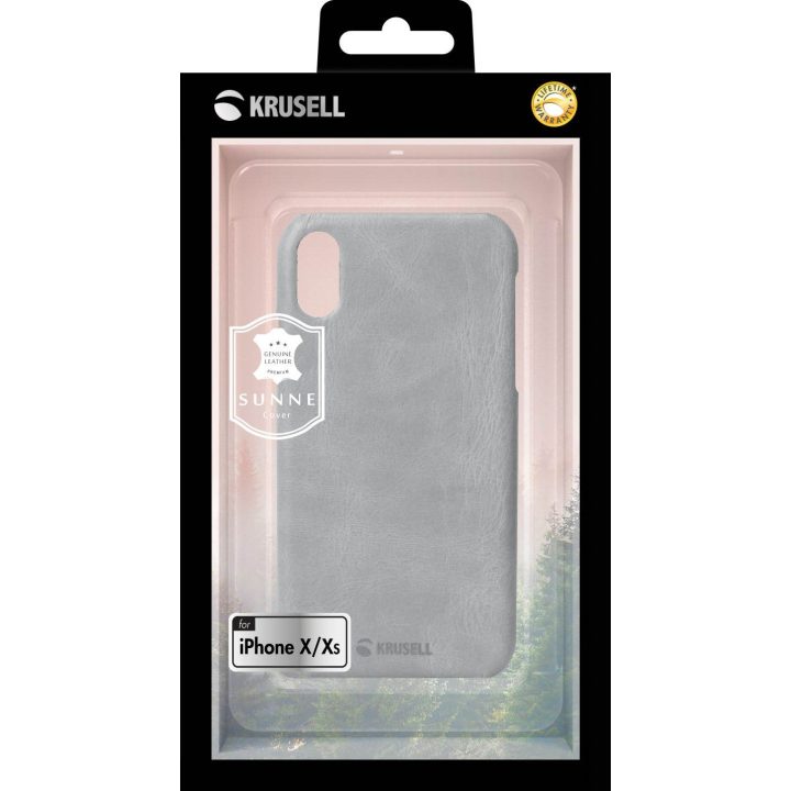 Pilkas telefono dėklas Krusell Sunne Cover Apple iPhone XS